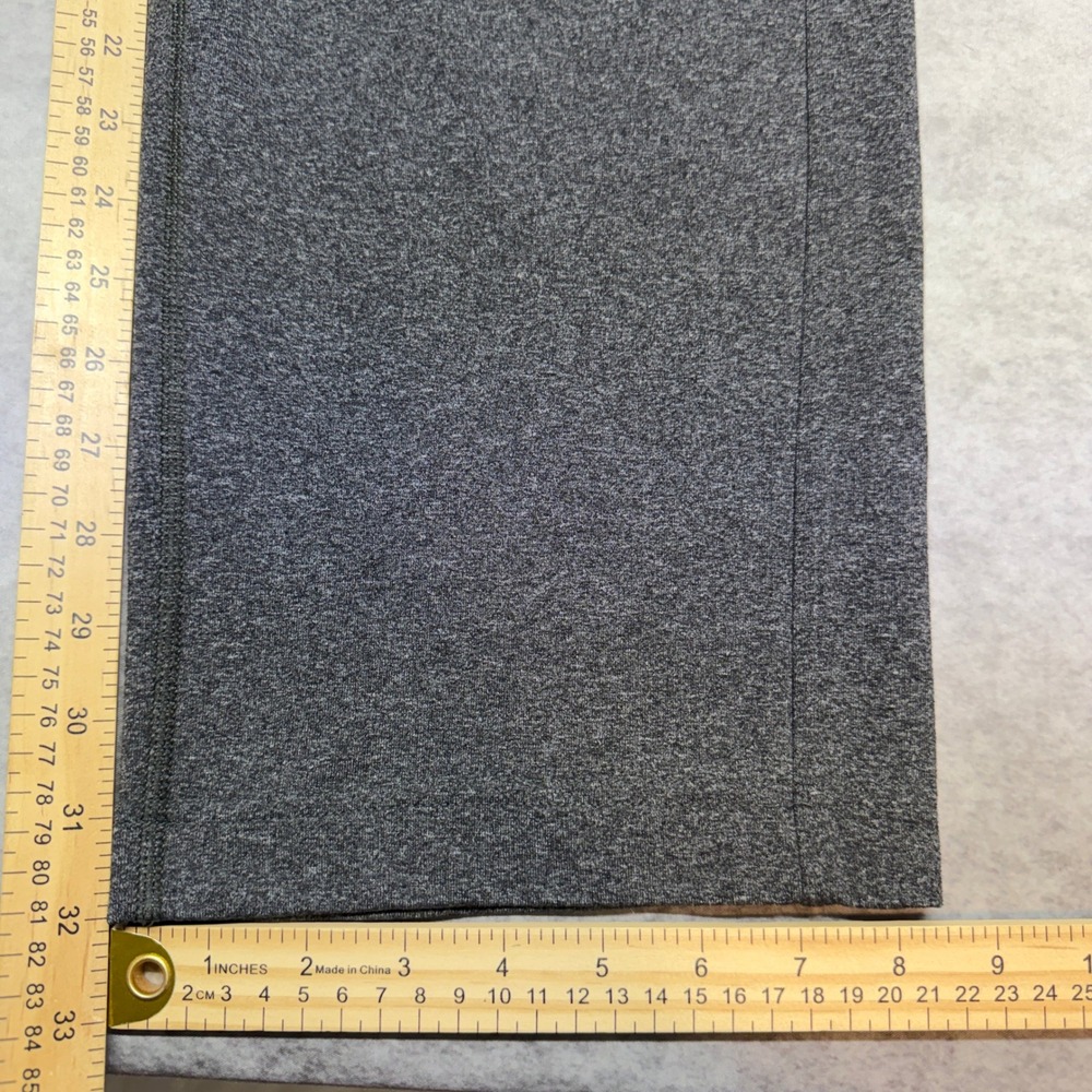 Lululemon Mens Grey Heathered Wide Leg Athletic Pants Size L Drawstring Relaxed - Picture 8 of 9